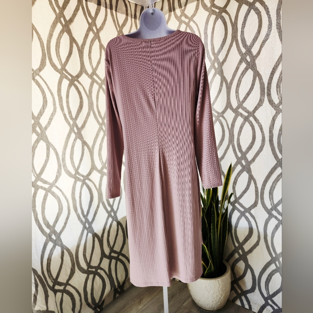 Nine West Blush Long Sleeve Dress Size Large - Picture 2 of 3